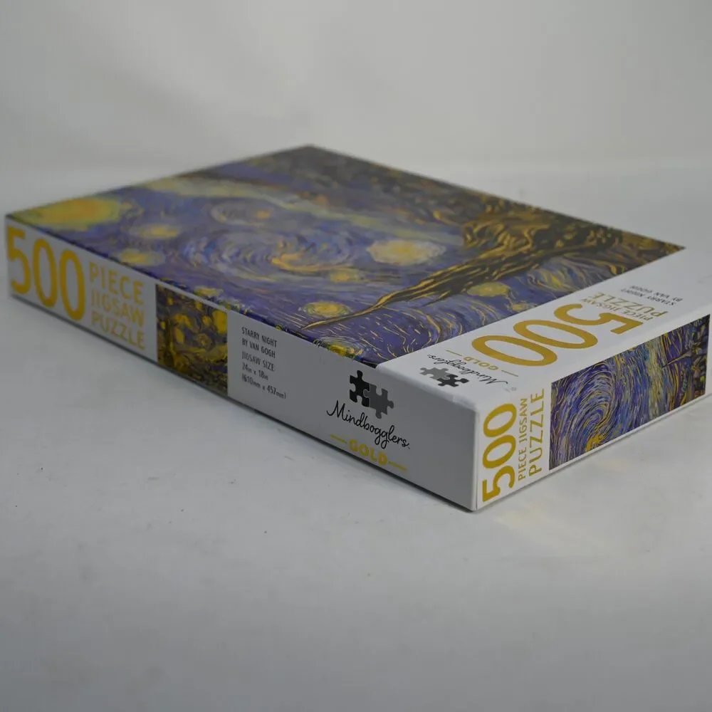 Van Gogh Starry Night 500 Piece Puzzle Mindbogglers Gold